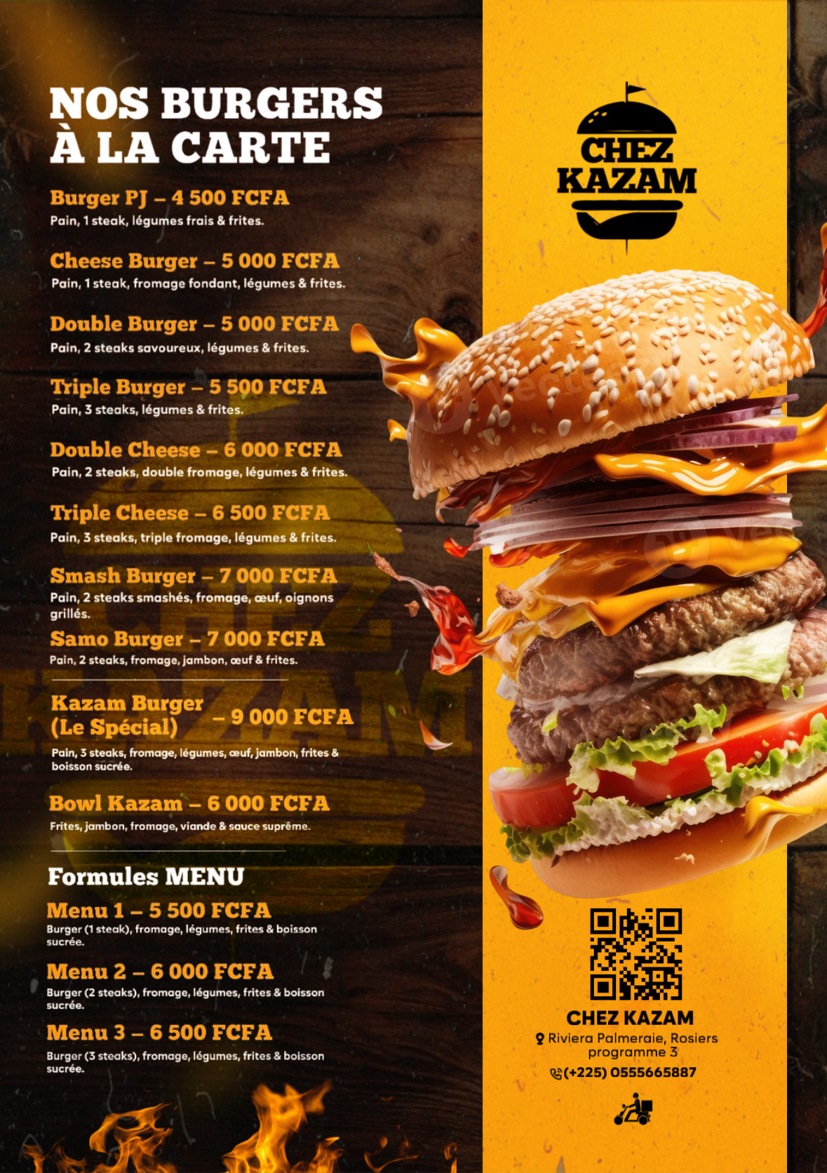 KAZAM - Menu